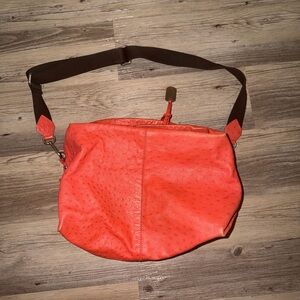 Furla Coral Ostrich Textured Crossbody Bag